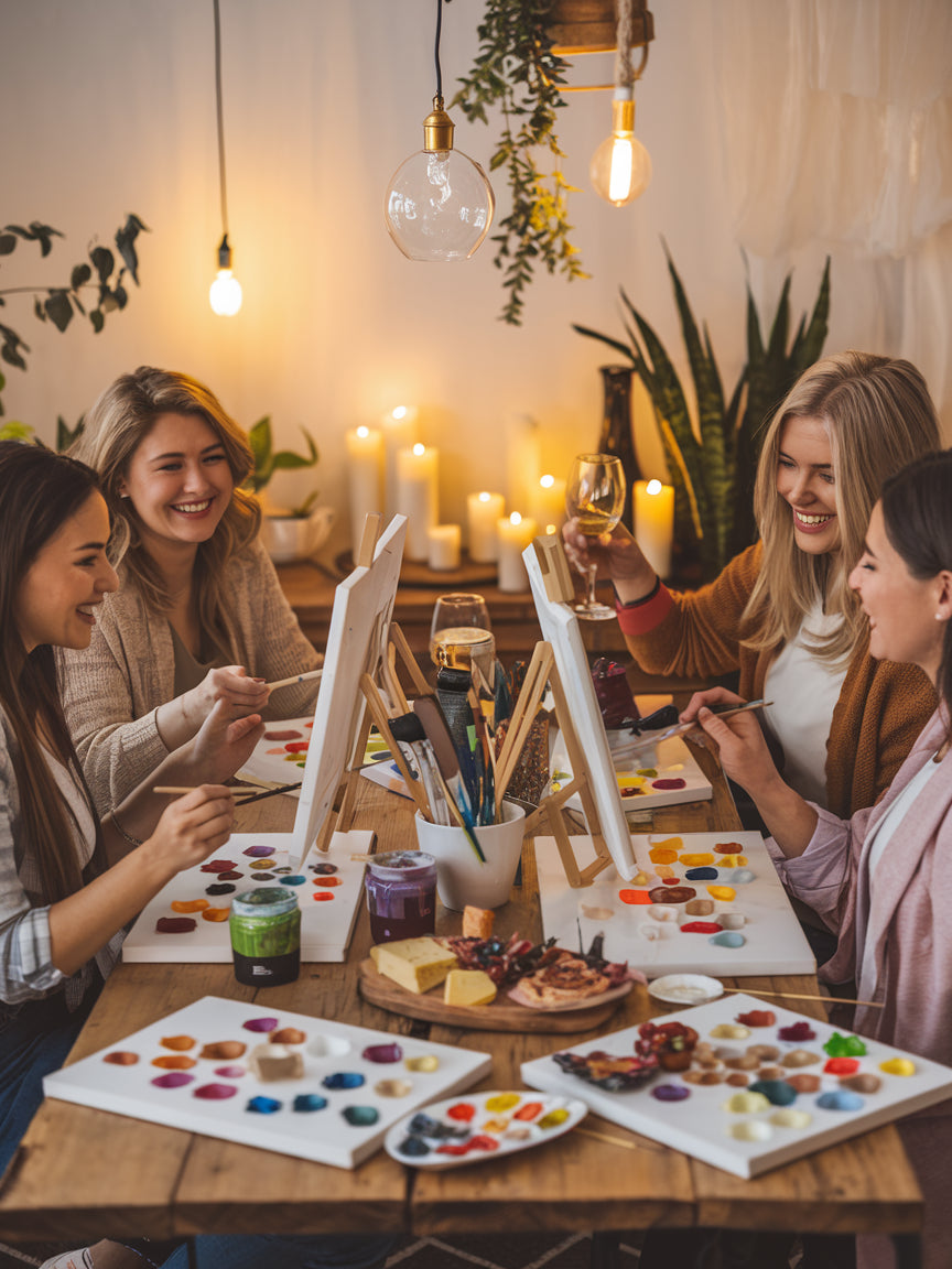 Sip and Paint: Wie funktioniert das eigentlich und wie organisiert man einen solchen Abend?