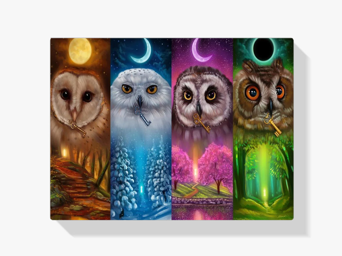 4 Eulen - Malen nach Zahlen