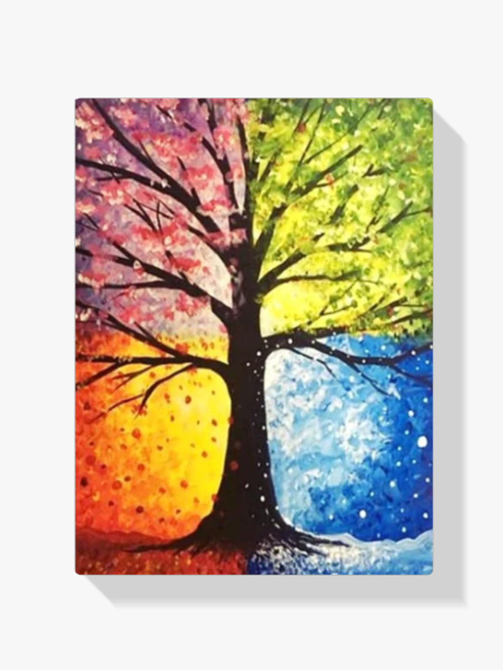 4 Saisonbäume - Malen nach Zahlen