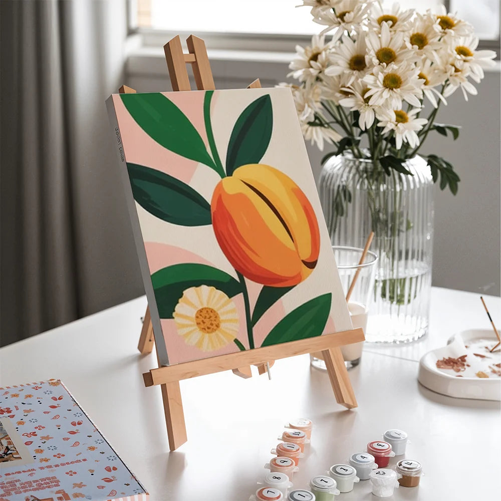 Malen nach Zahlen - 6 Mini-Gemälde | Aprikosen-Muse