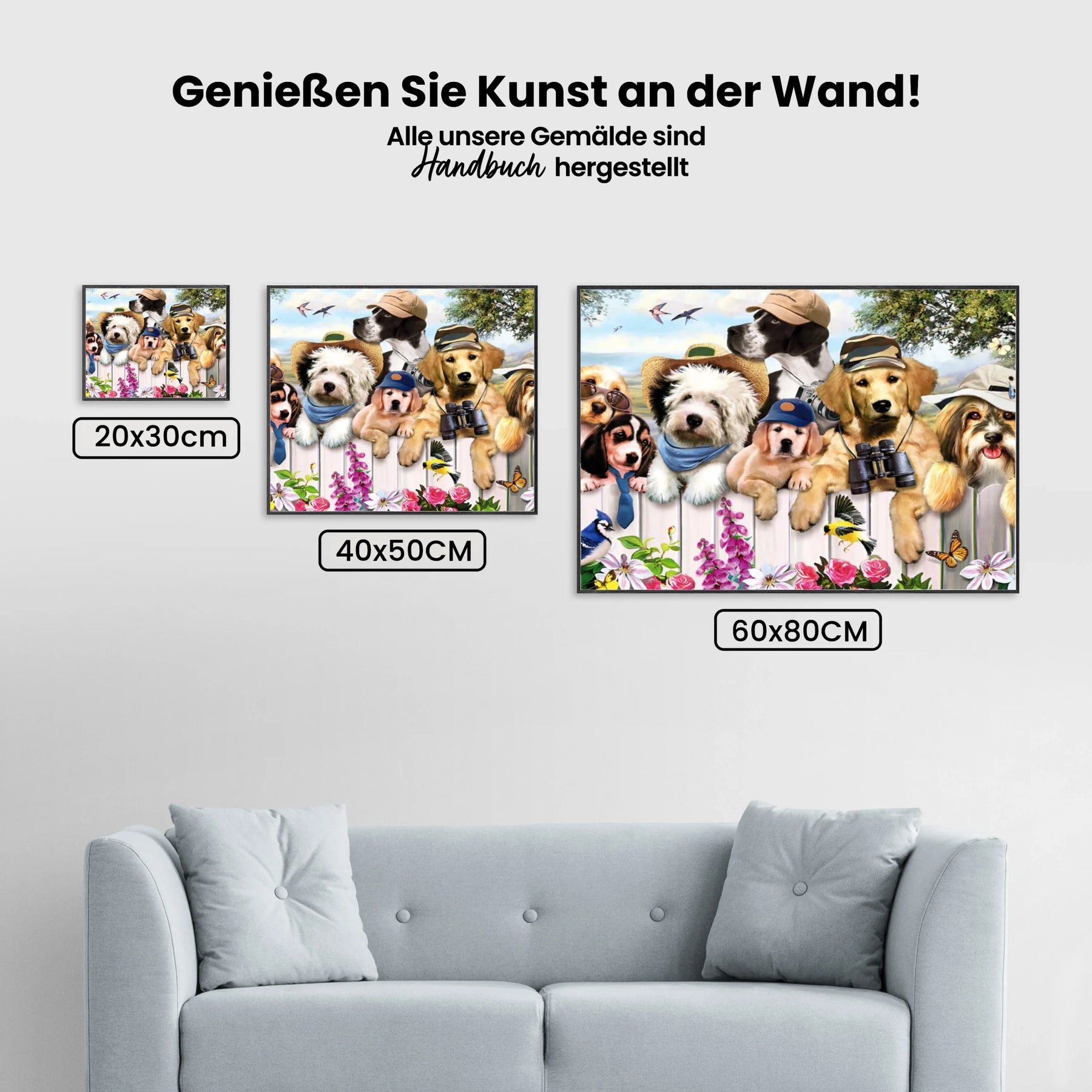 Bauernhof Hunde - Malen nach Zahlen