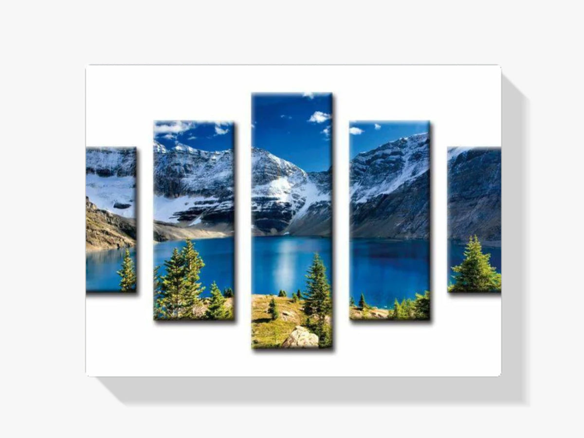 Bergen See 5 Teile - Malen nach Zahlen