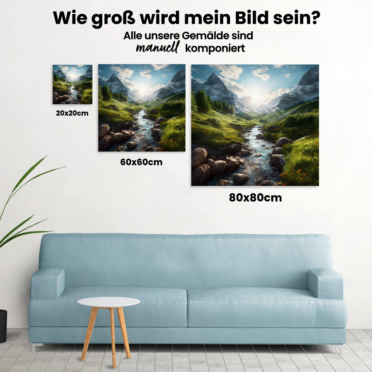 Berglandschaft - Malen nach Zahlen