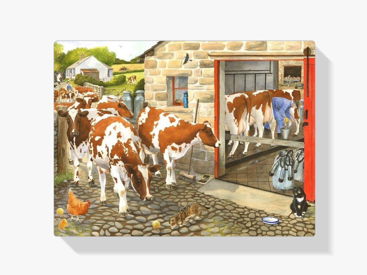 Braune Kühe - Malen nach Zahlen