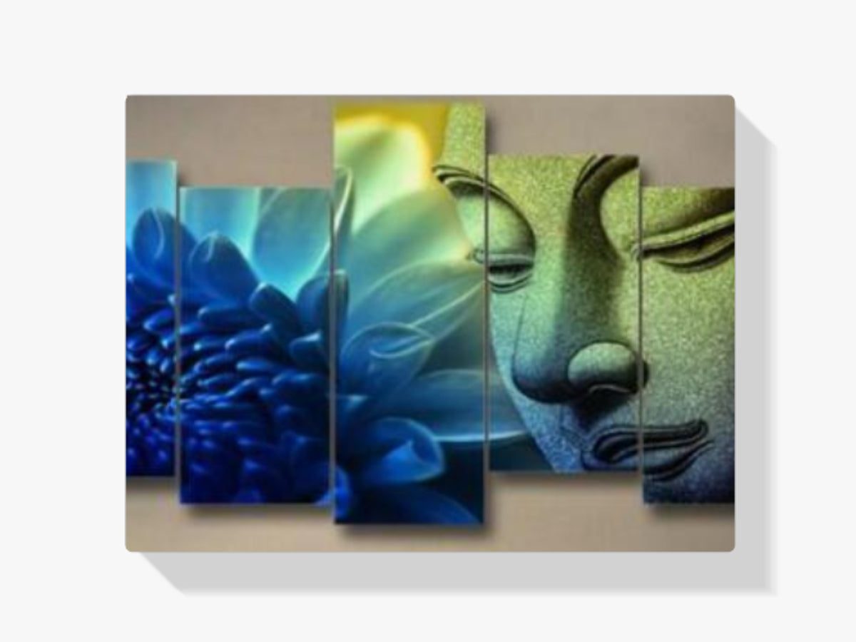 Buddha blauer Lotus - Malen nach Zahlen