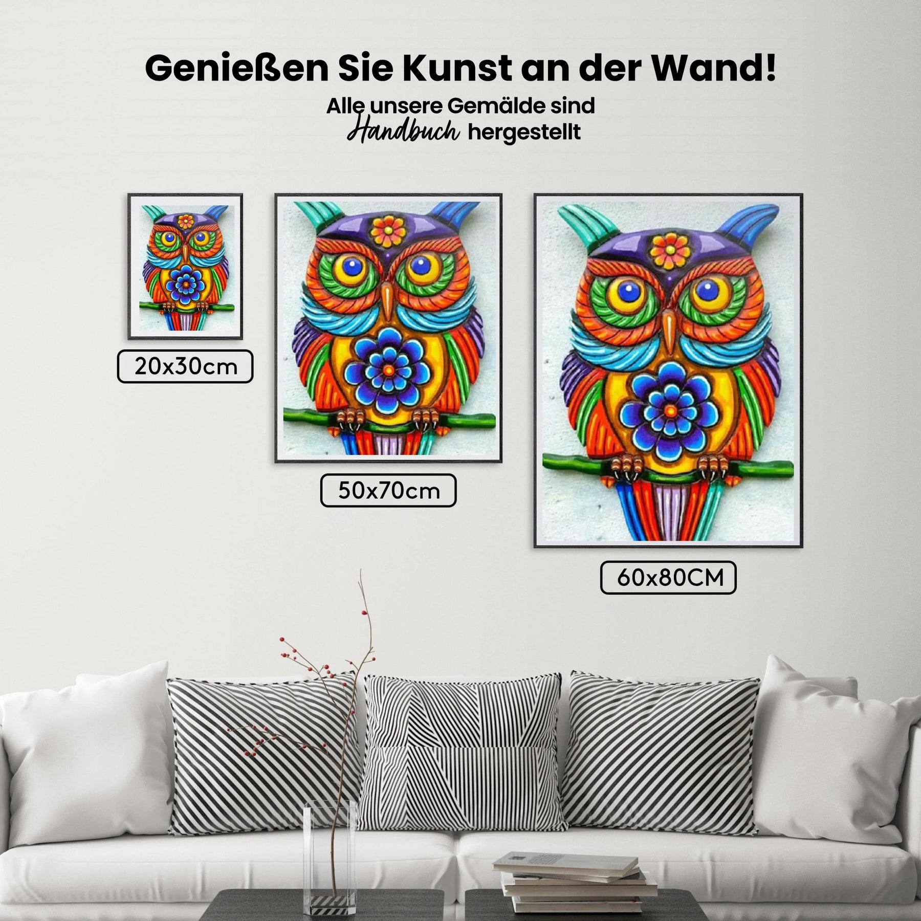 Bunte Eule - Malen nach Zahlen