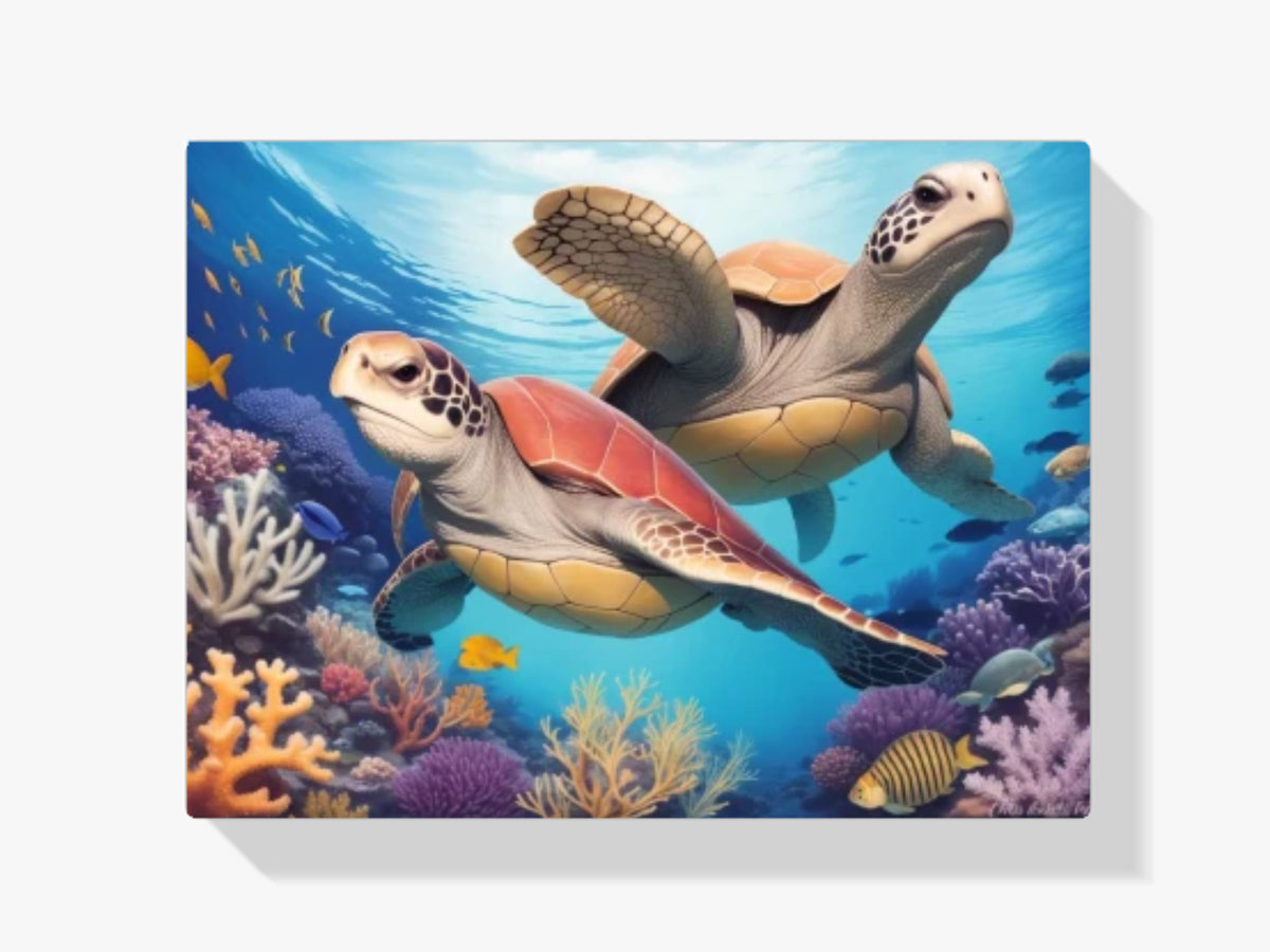 Bunte Schildkröten - Malen nach Zahlen