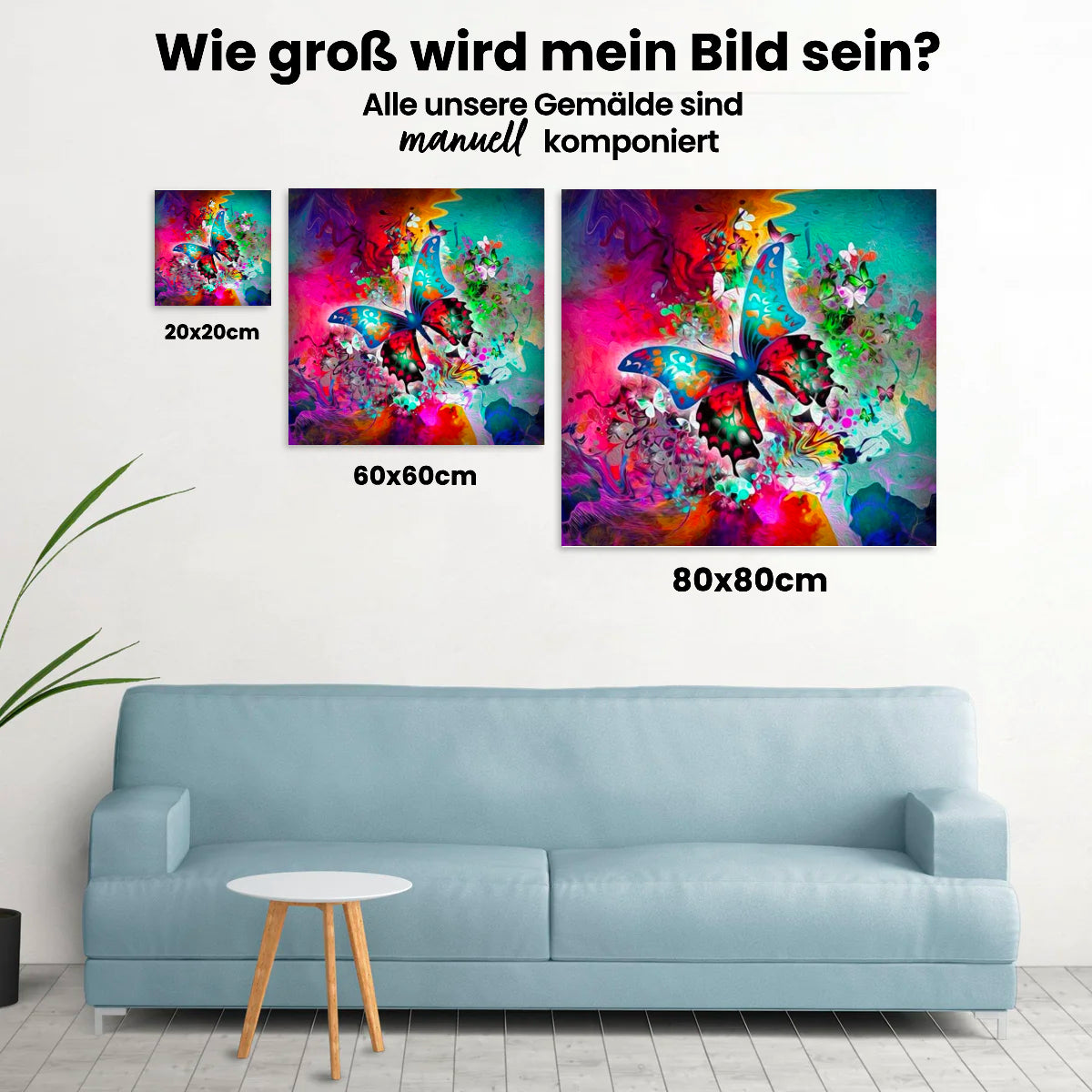 Bunter Schmetterling - Malen nach Zahlen