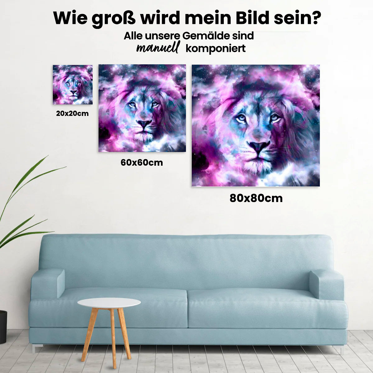 Der Löwe im Universum - Malen nach Zahlen