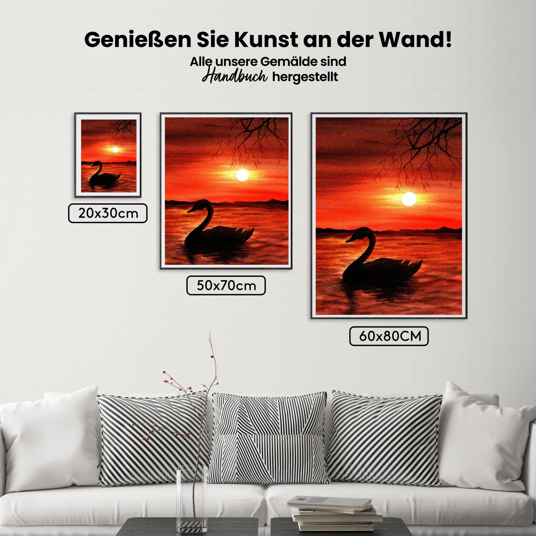 Der Schwan im See - Malen nach Zahlen