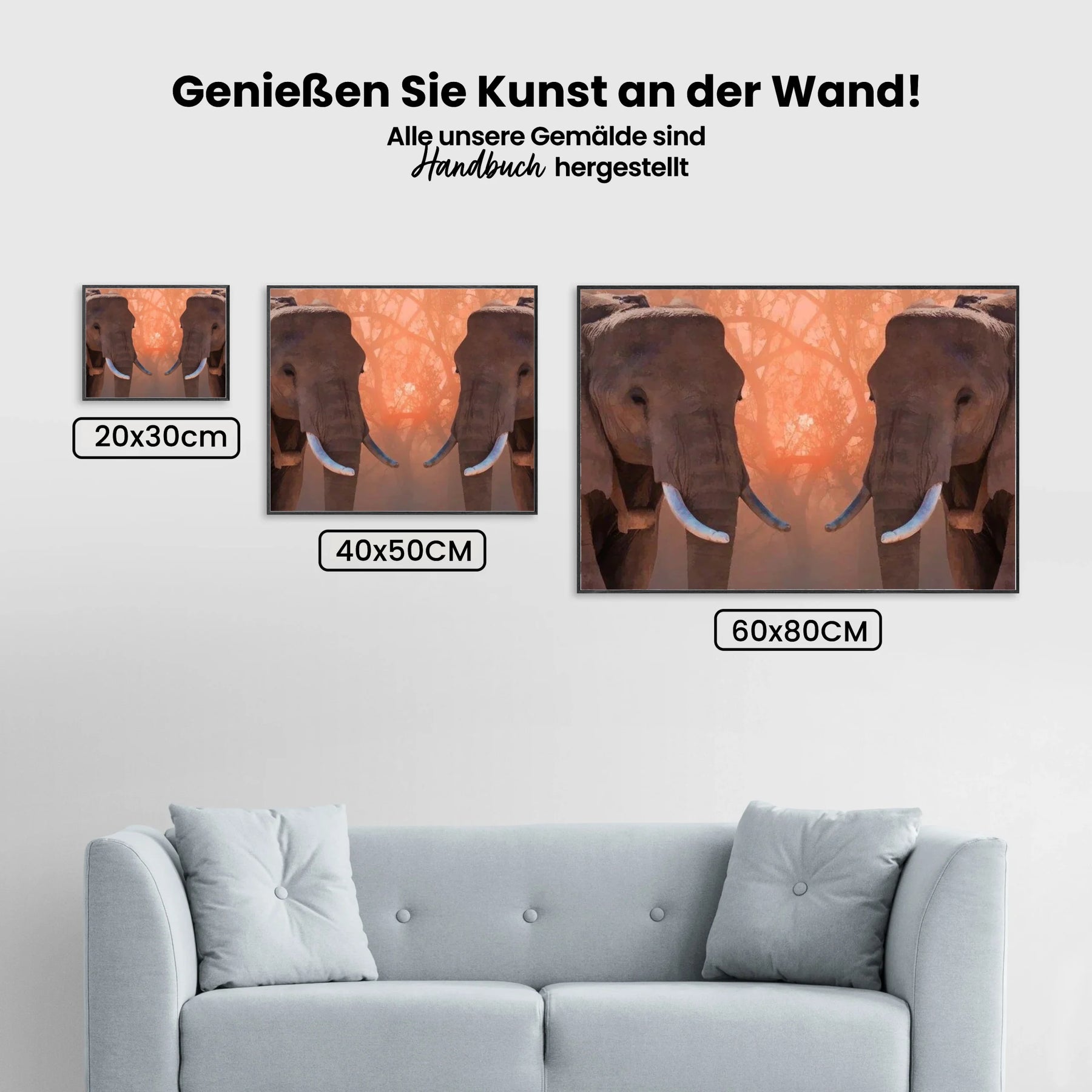 Die Elefantenzwillinge - Malen nach Zahlen