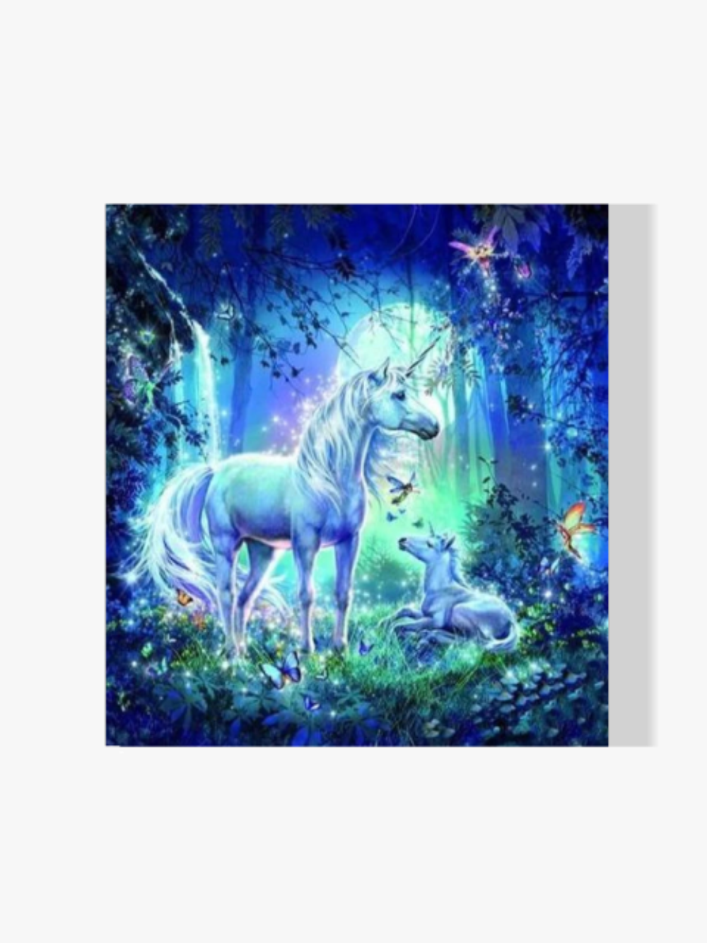 Einhörner in der Traumwelt - Malen nach Zahlen