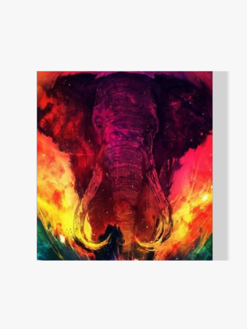 Elefant mit Farben - Malen nach Zahlen