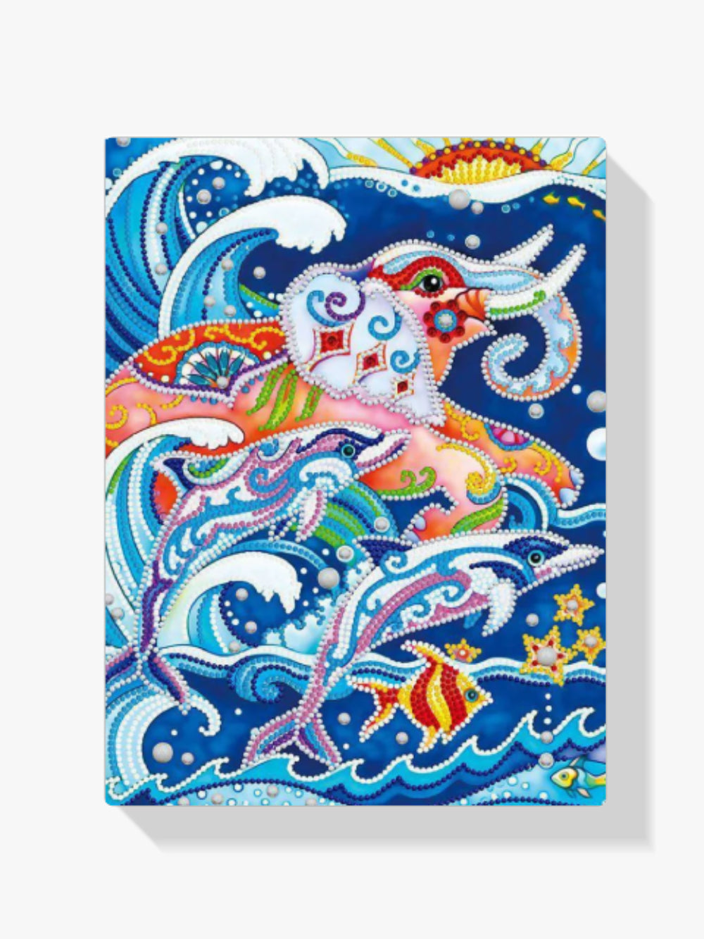 Elefant und Delfine | Glow in the Dark - Malen nach Zahlen