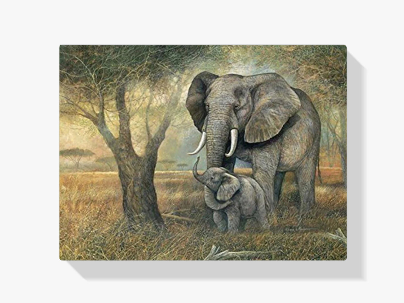 Elefant und Little by the Tree - Malen nach Zahlen