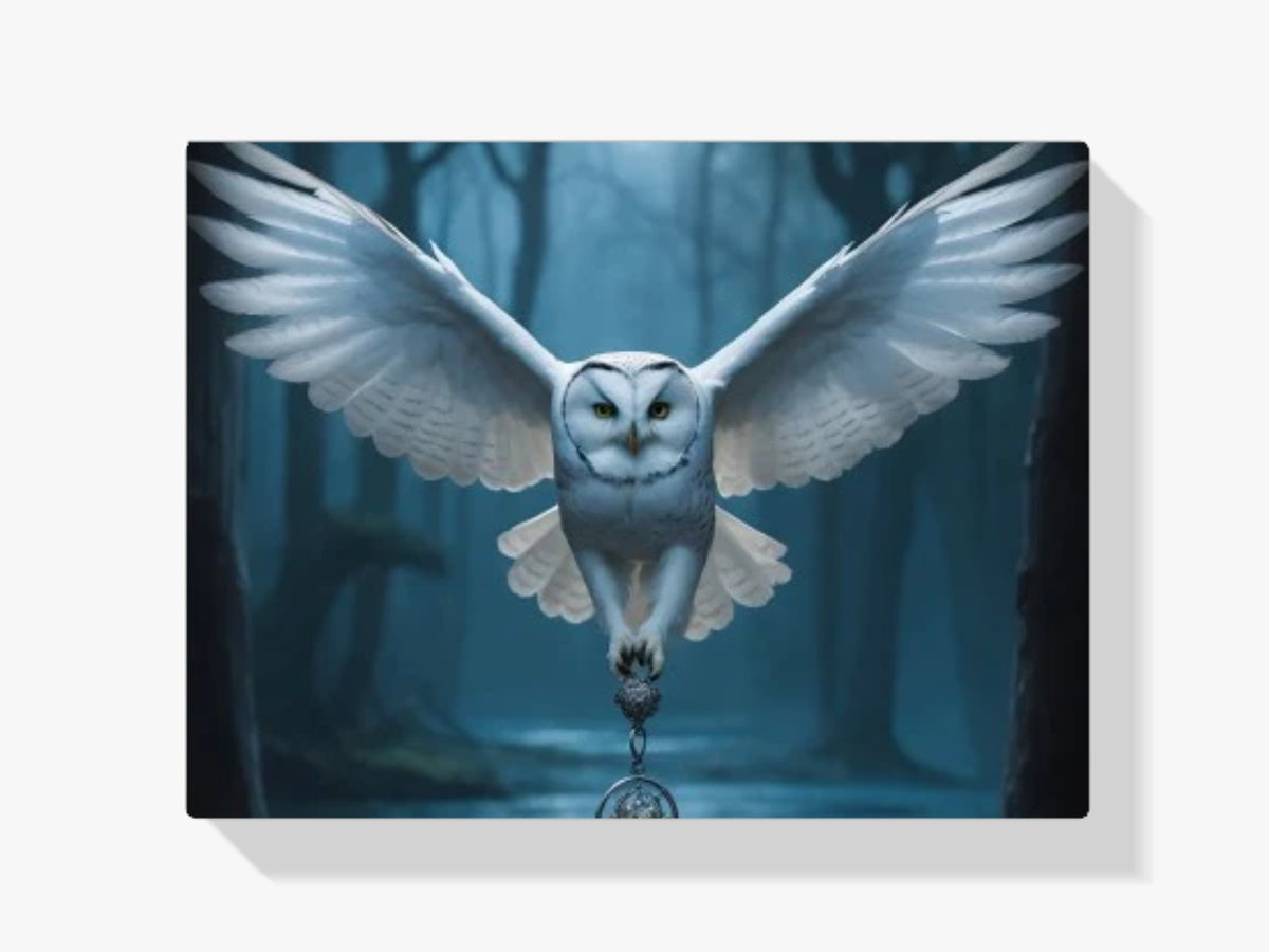 Eule mit Halskette - Malen nach Zahlen