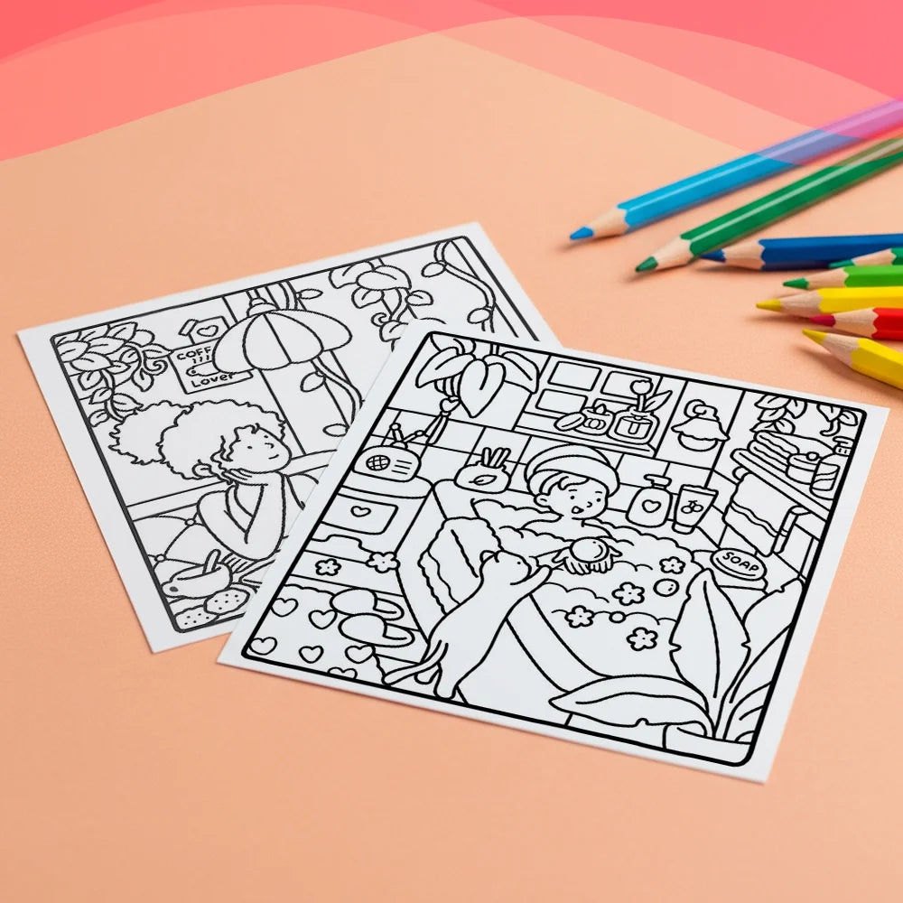 Farben nach Zahlen - Gemütliche Tage mit Freunden