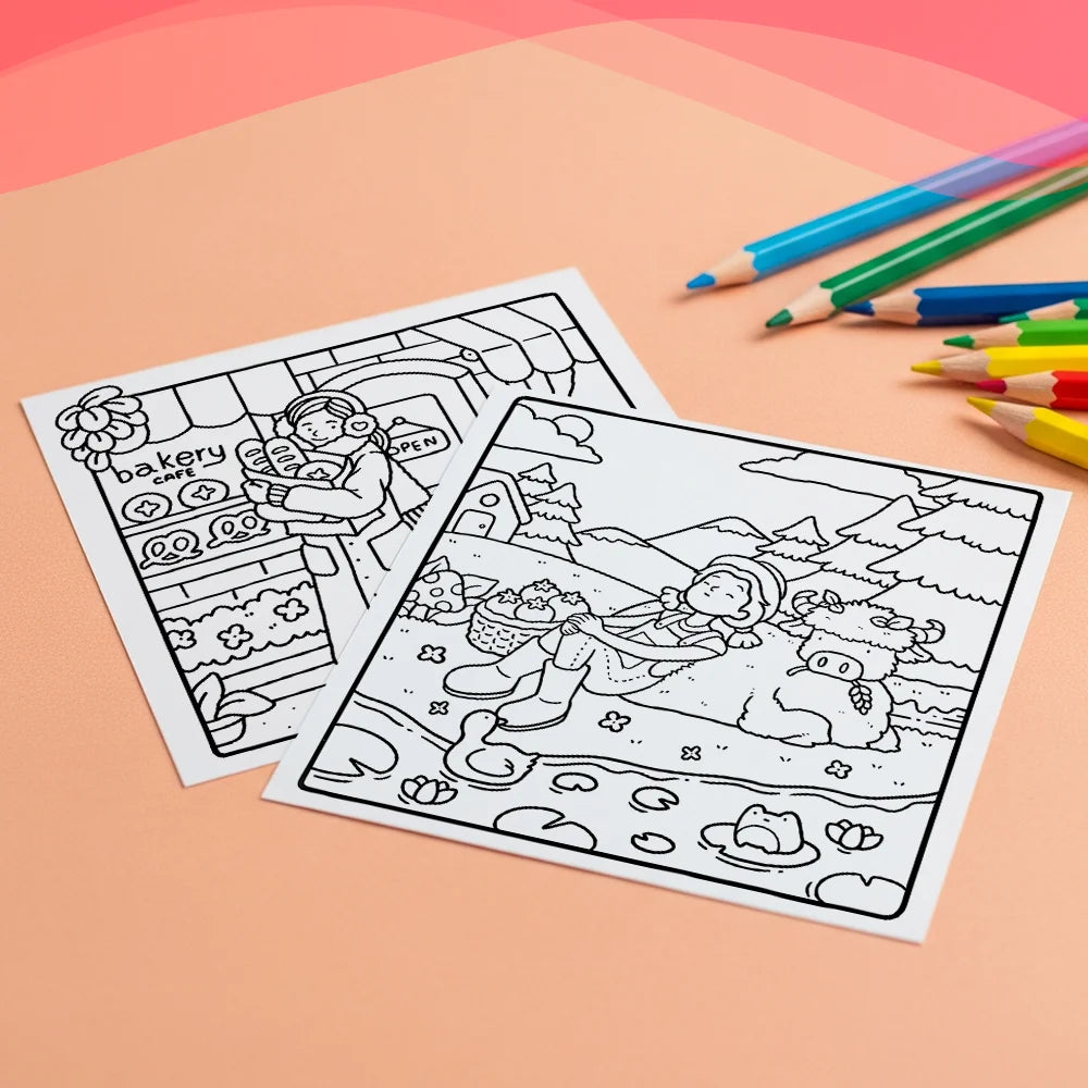 Farben nach Zahlen - Glück zu Hause