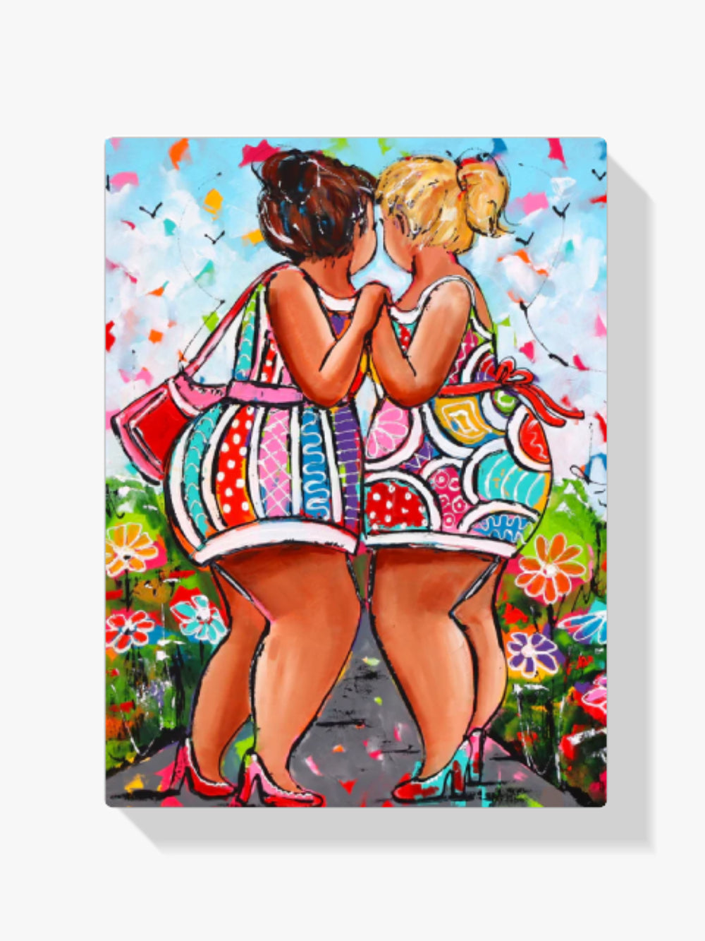 Fröhliche Malerei - Dicke Damen Freundinnen - Malen nach Zahlen