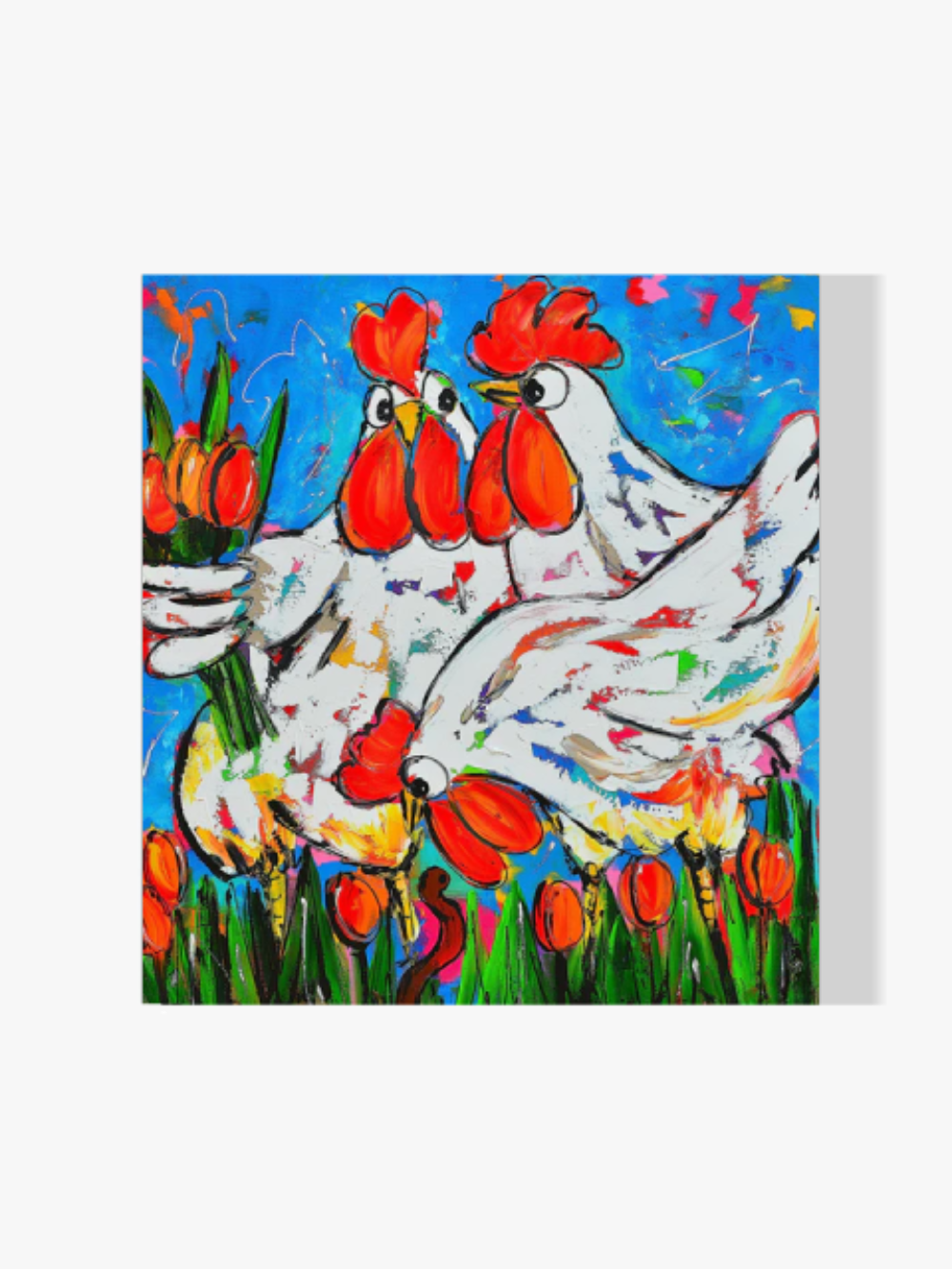 Fröhliche Malerei - Hühner - Malen nach Zahlen