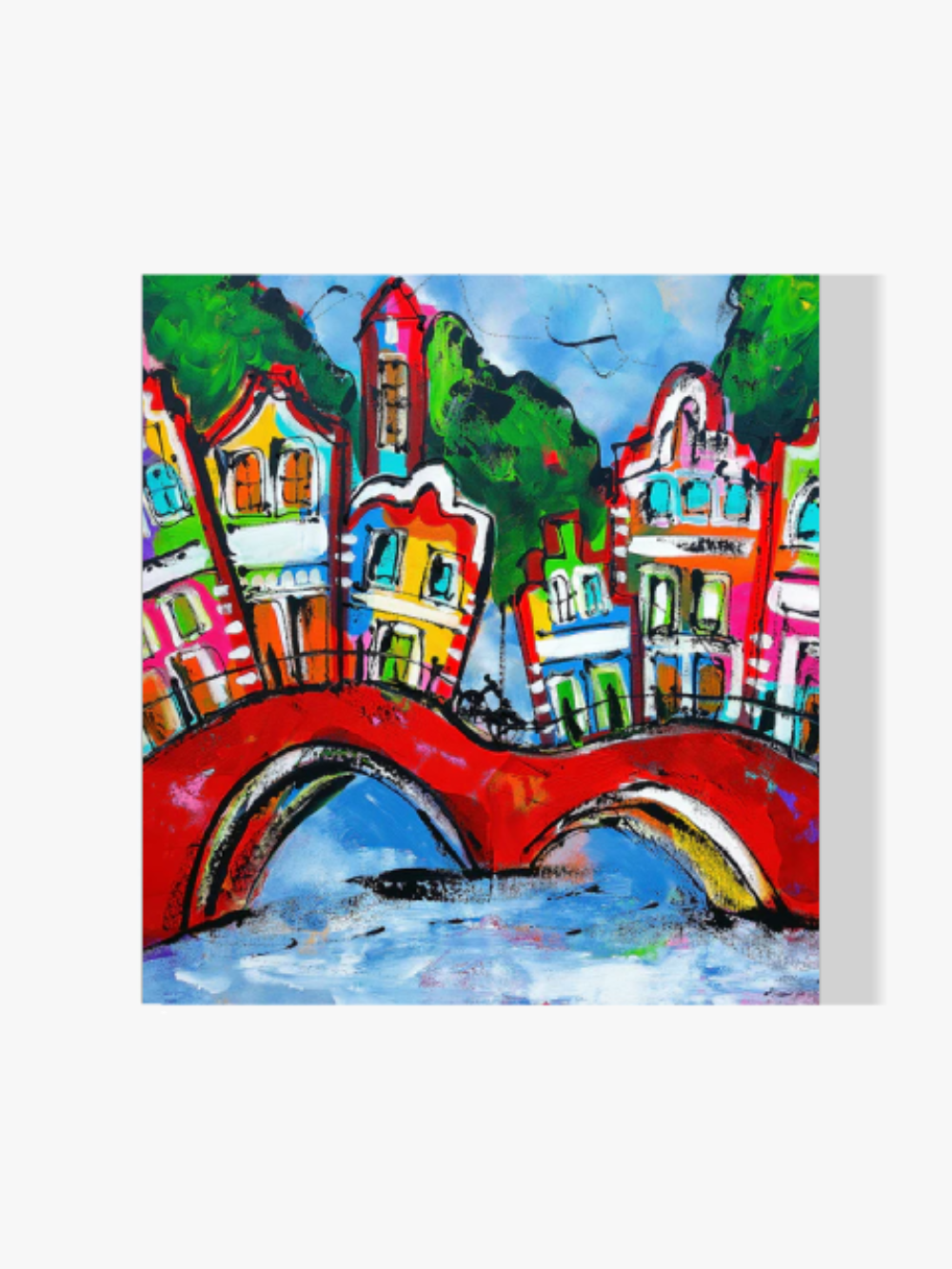Fröhliche Malerei - Stadtansicht - Malen nach Zahlen