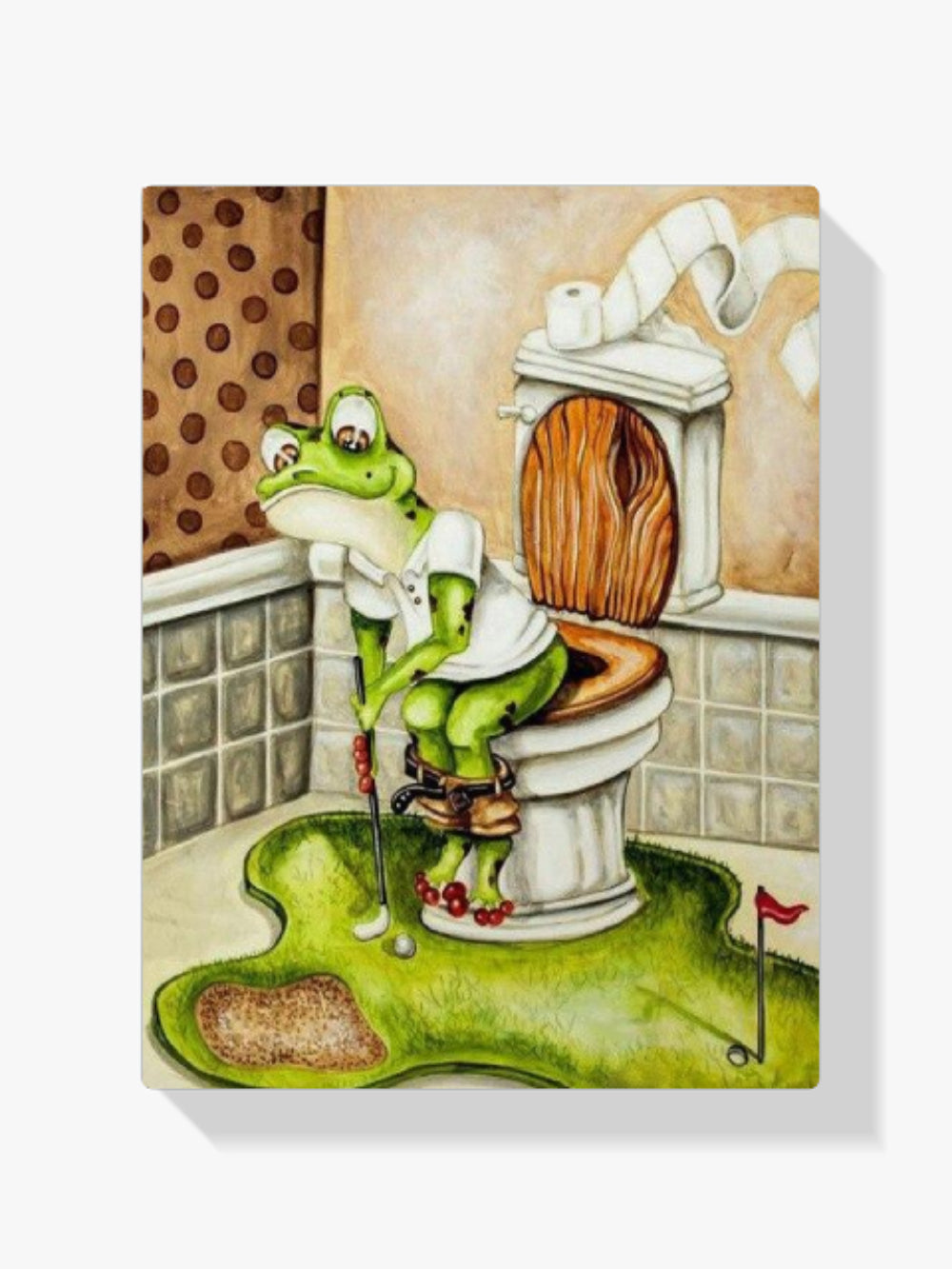 Frosch Auf Der Toilette - Malen nach Zahlen