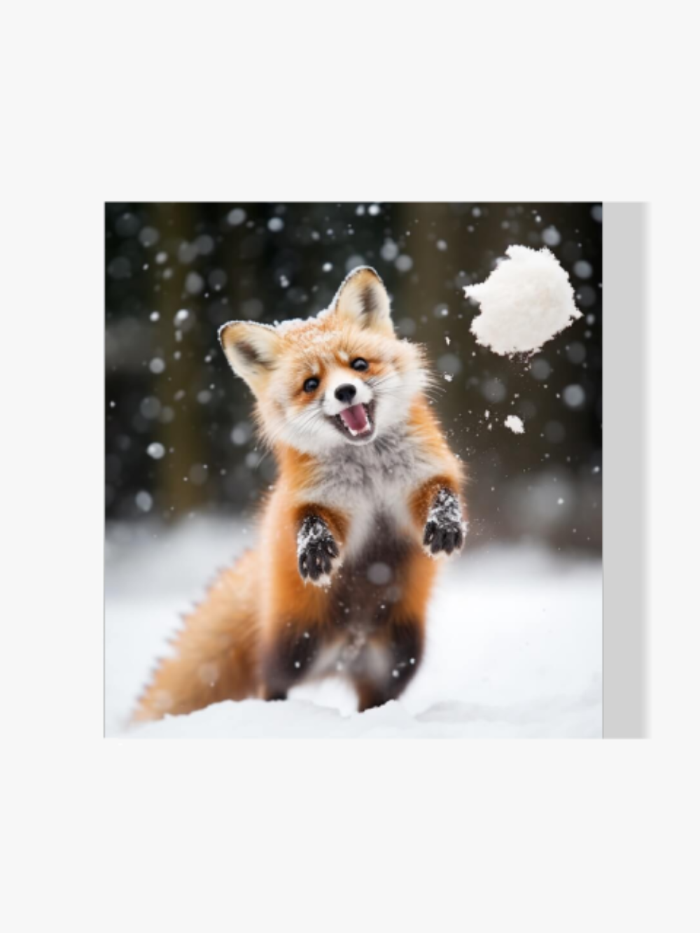 Fuchs im Schnee - Malen nach Zahlen