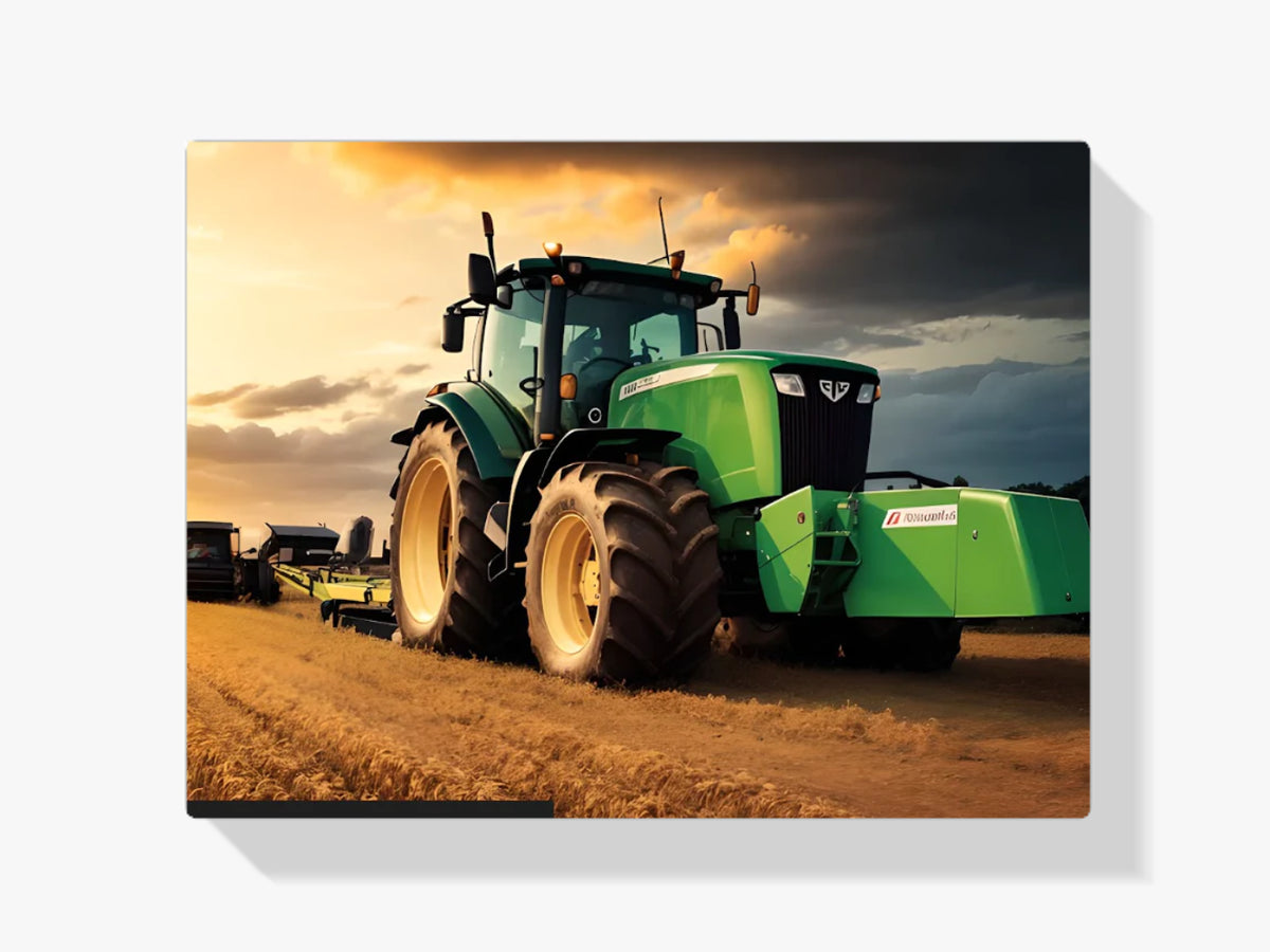 Grüner Traktor - Malen nach Zahlen