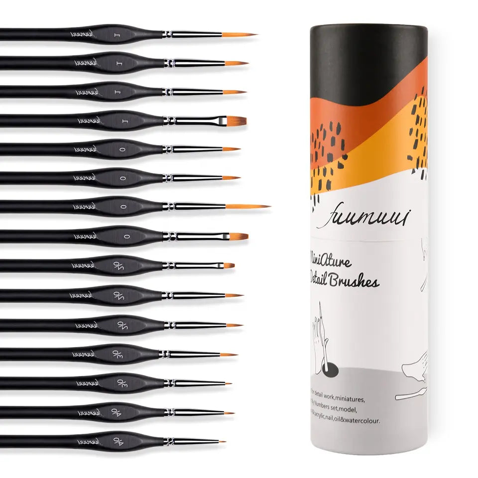 Zobelhaarbürsten Satz von 15 Stück