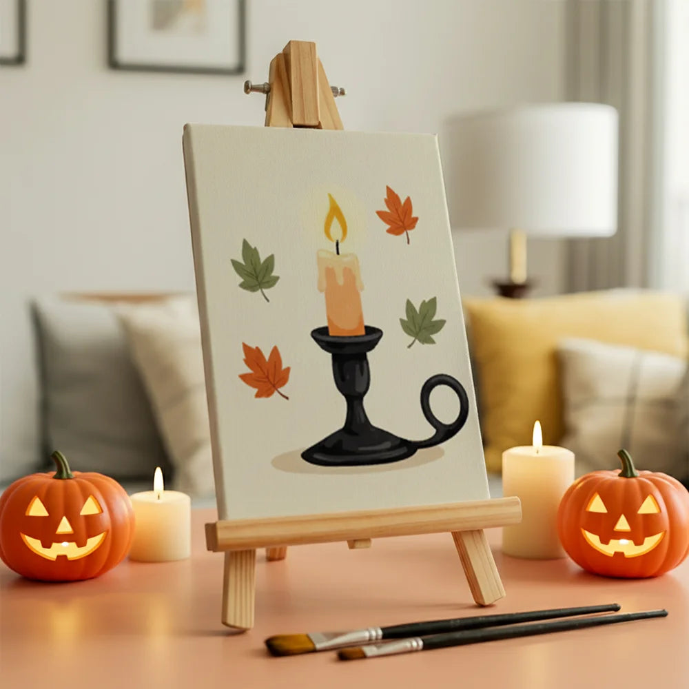 Malen nach Zahlen - 6 Mini-Gemälde | Halloween-Stimmung