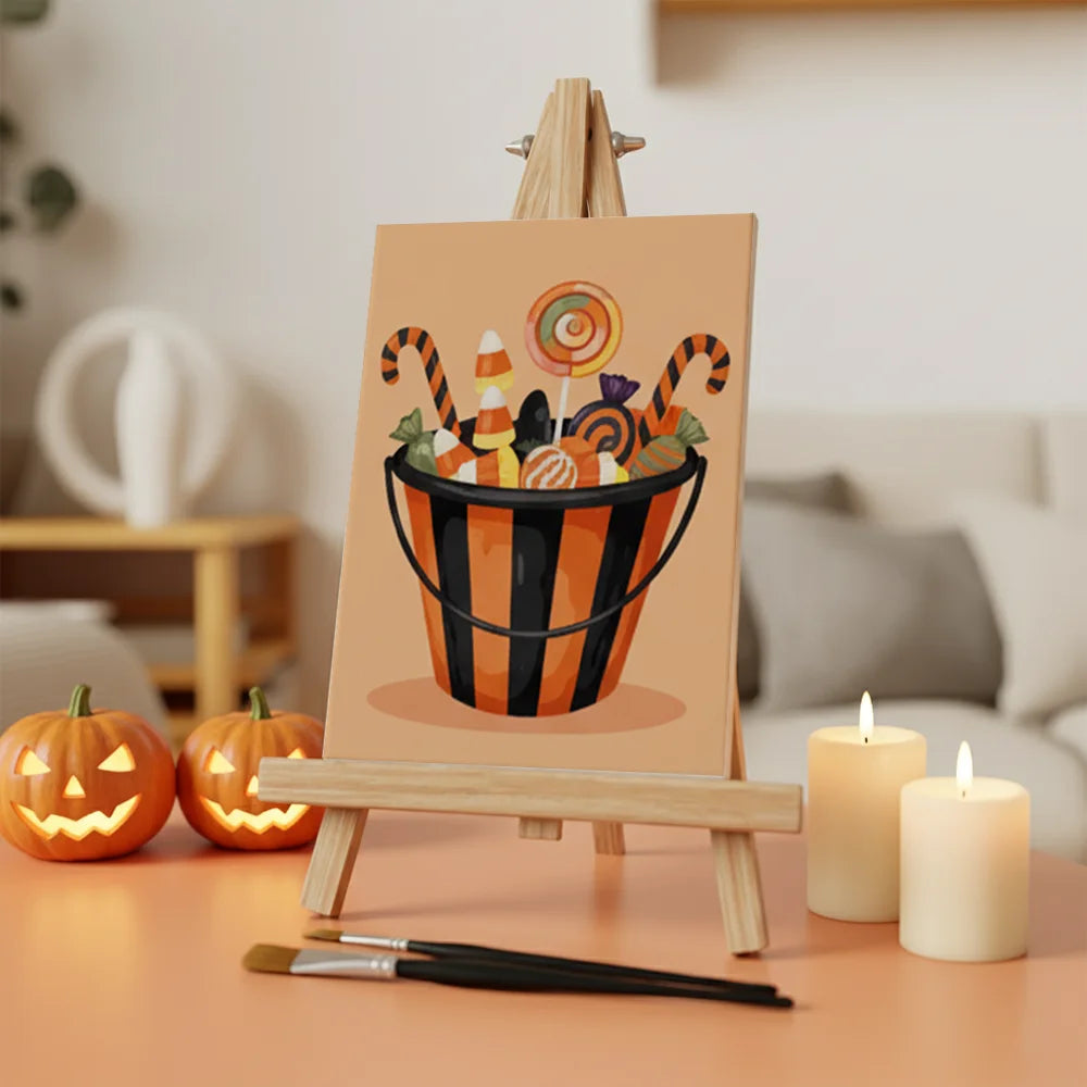 Malen nach Zahlen - 6 Mini-Gemälde | Halloween-Stimmung