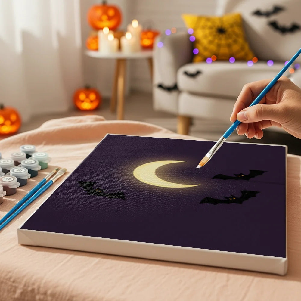 Malen nach Zahlen - 6 Mini-Gemälde | Halloween-Stimmung