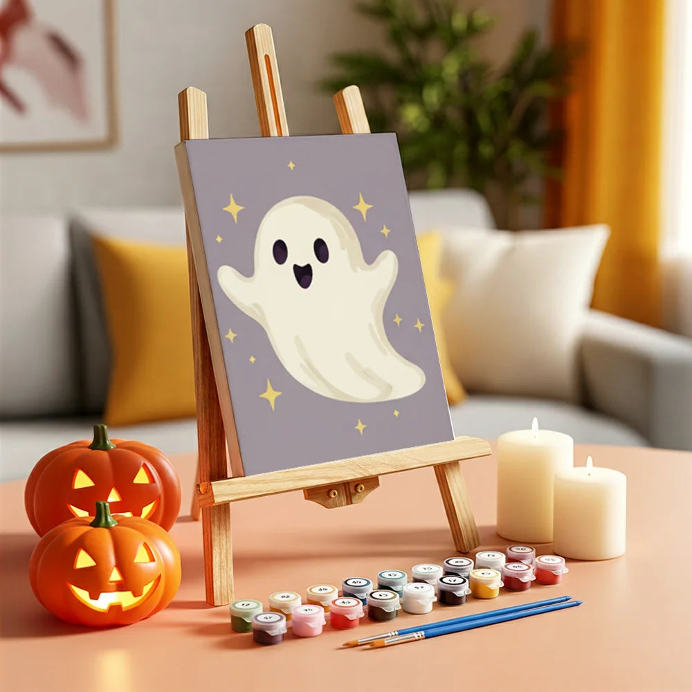 Malen nach Zahlen - 6 Mini-Gemälde | Halloween-Stimmung