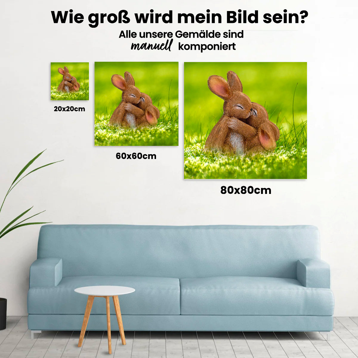 Hase kuscheln - Malen nach Zahlen