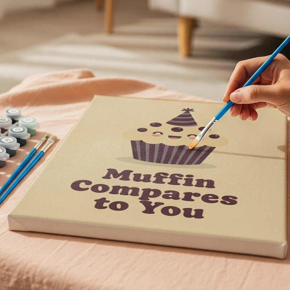 Malen nach Zahlen - 6 Mini-Gemälde | Kaffee & Entspannung