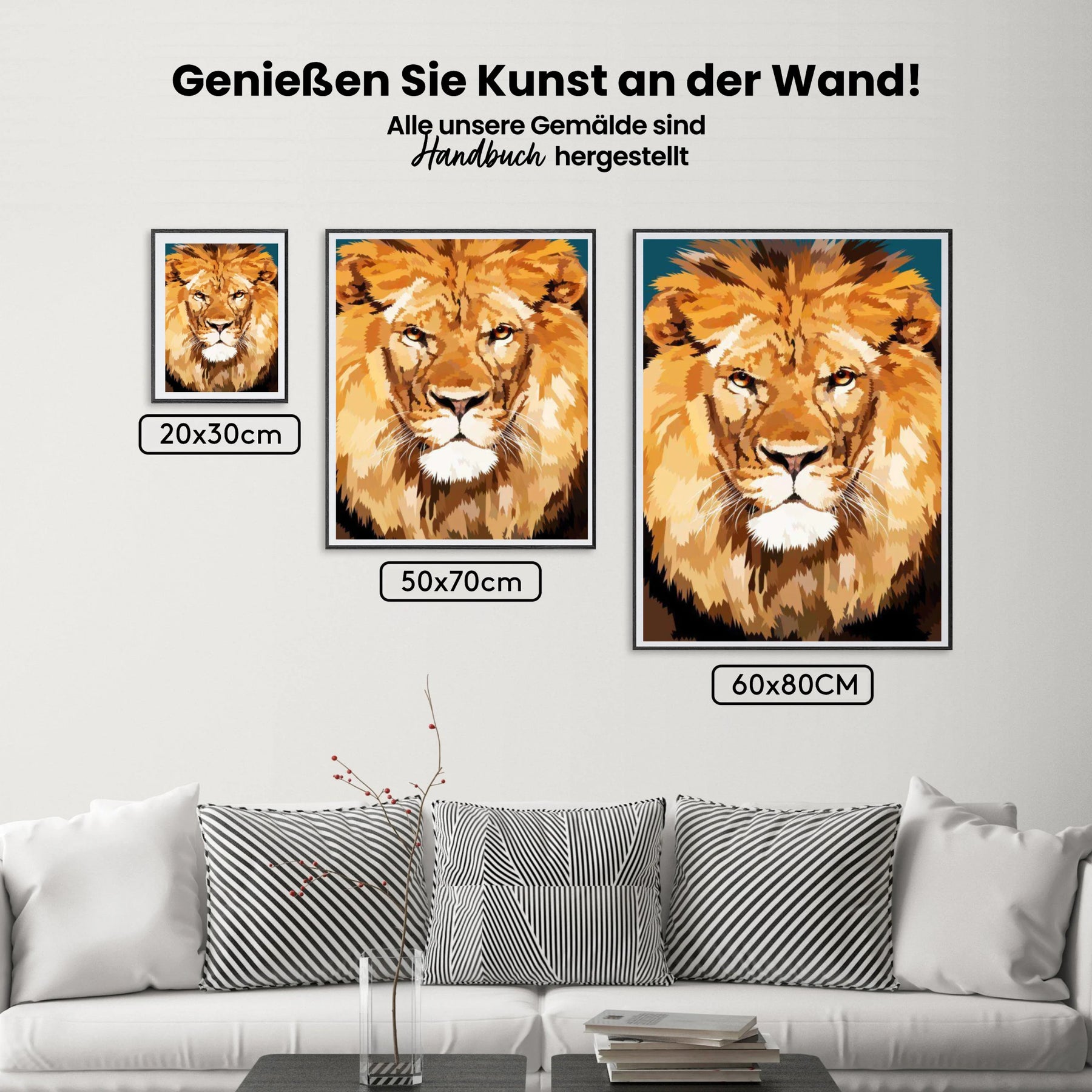 König des Dschungels - Malen nach Zahlen