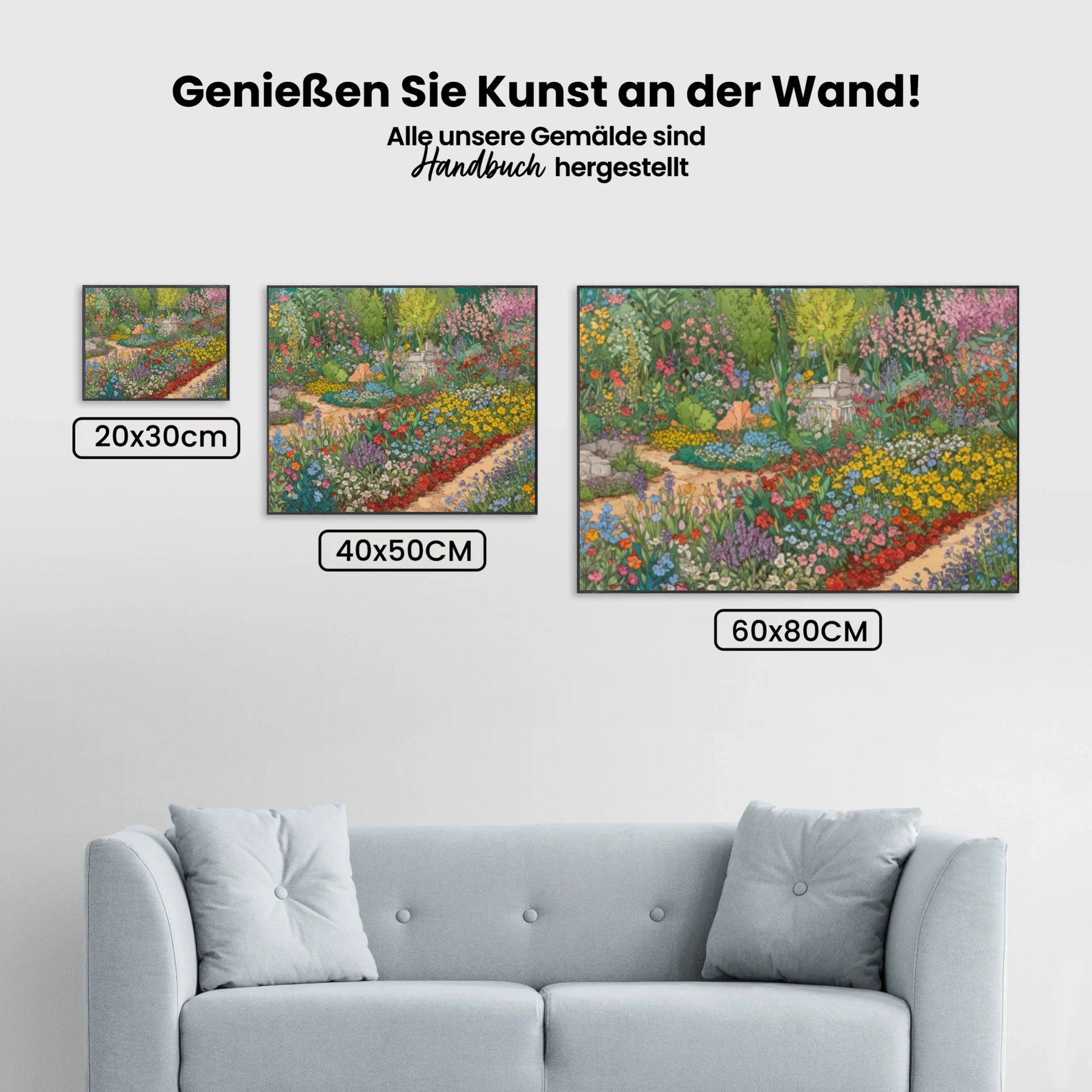 Malen nach Zahlen - Lebendiger Blumengarten