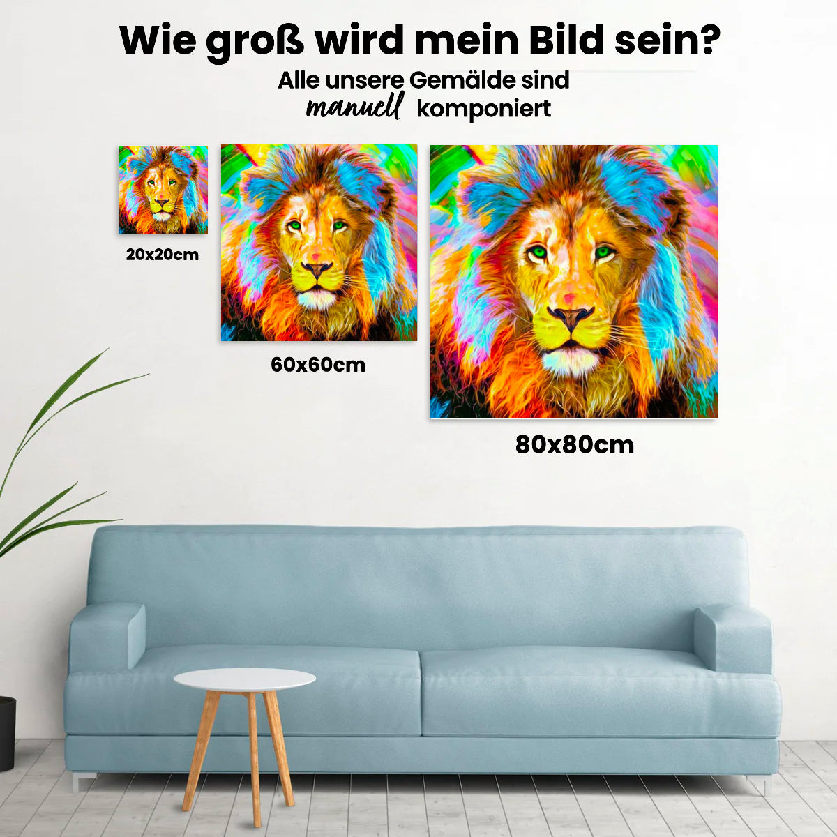 Löwe Bunt - Malen nach Zahlen