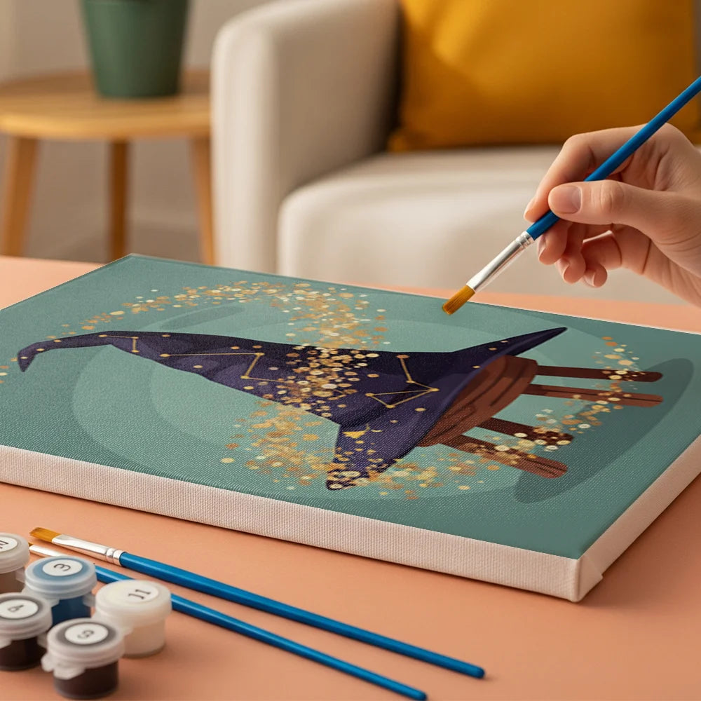 Malen nach Zahlen - 6 Mini-Gemälde | Magie und Zauber