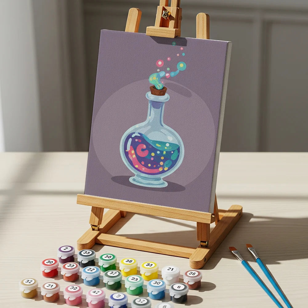 Malen nach Zahlen - 6 Mini-Gemälde | Magie und Zauber