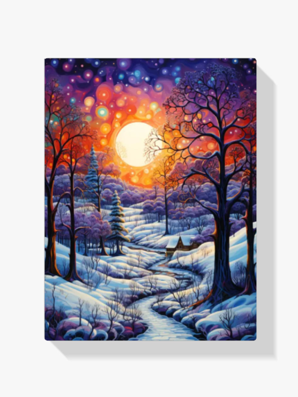 Magisches Winterwunderland - Malen nach Zahlen