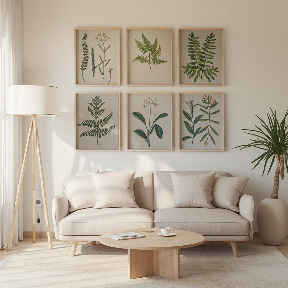 Malen nach Zahlen - 6 Mini-Gemälde | Botanische Pflanzen 2.0 Edition-Set
