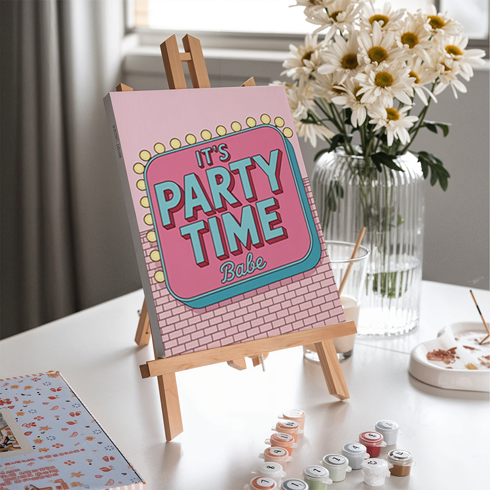 Malen nach Zahlen - 6 Mini-Gemälde | Denk Rosa-Set