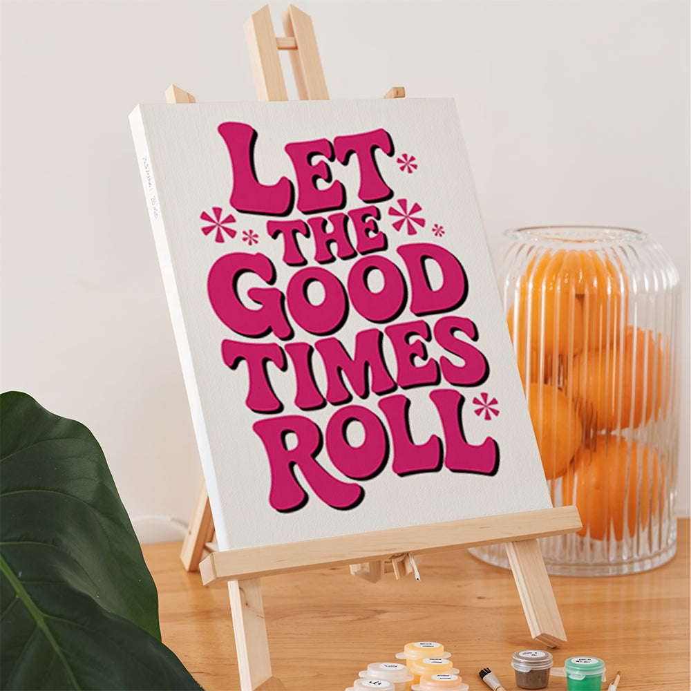 Malen nach Zahlen - 6 Mini-Gemälde | Denk Rosa-Set