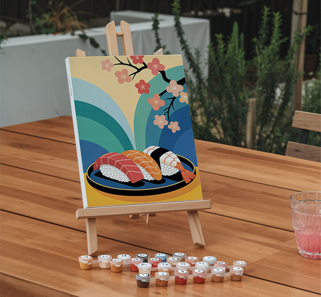 Malen nach Zahlen - 6 Mini-Gemälde | Genießen Sie Japan-Set