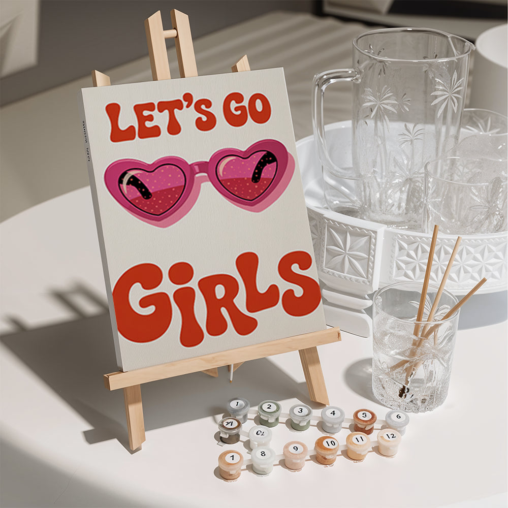 Malen nach Zahlen - 6 Mini-Gemälde | Glänze den ganzen Tag-Set