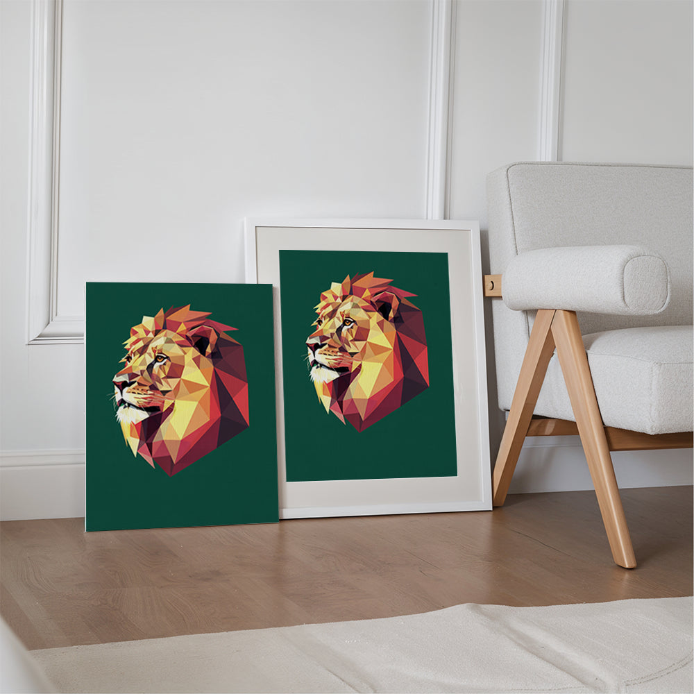 Malen nach Zahlen - 6 Mini-Gemälde | Polygon Poster Kunst-Set