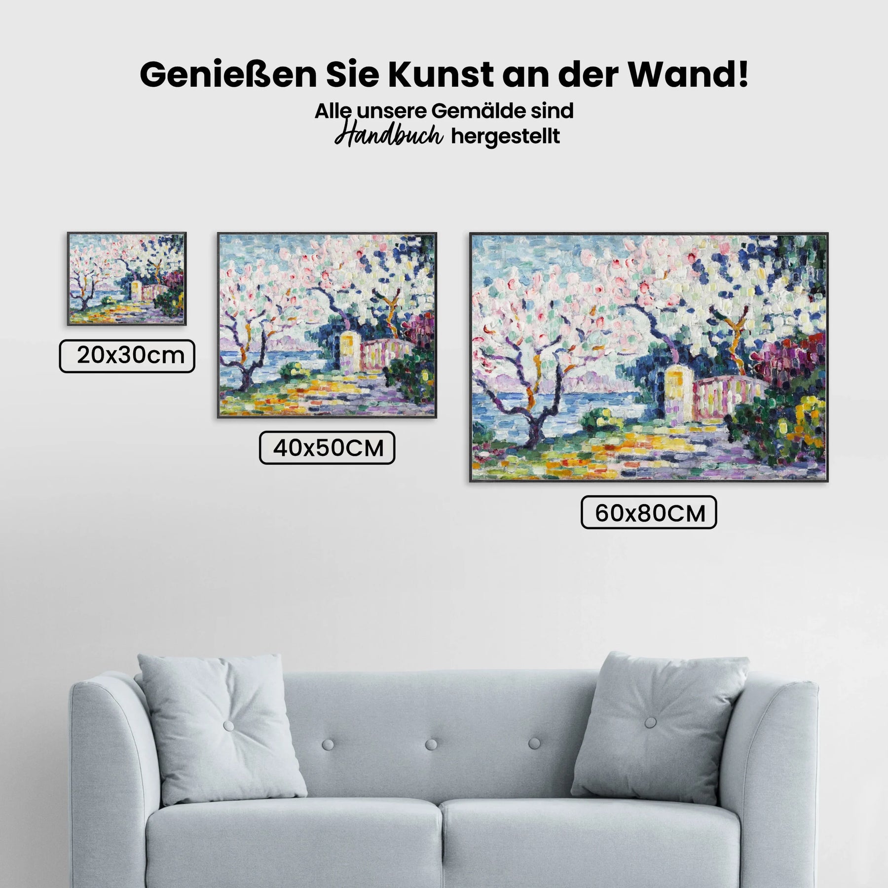 Malen nach Zahlen - Blühende Bäume