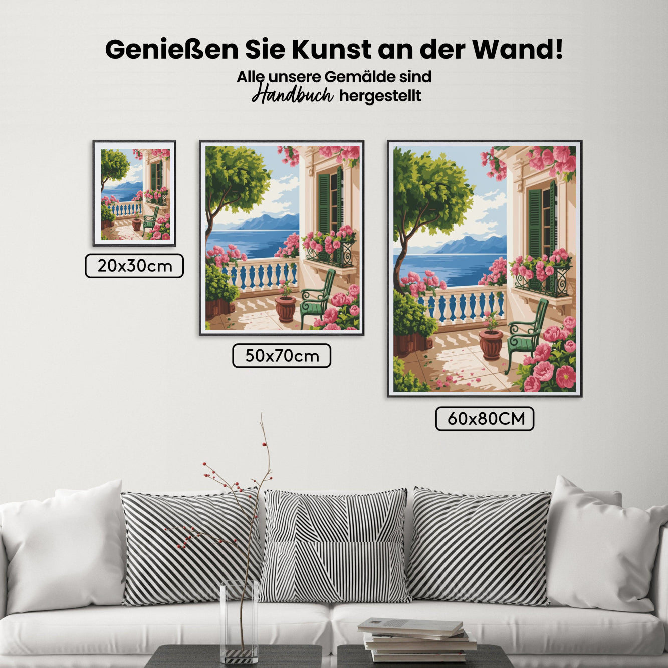 Malen nach Zahlen - Blühender Balkon