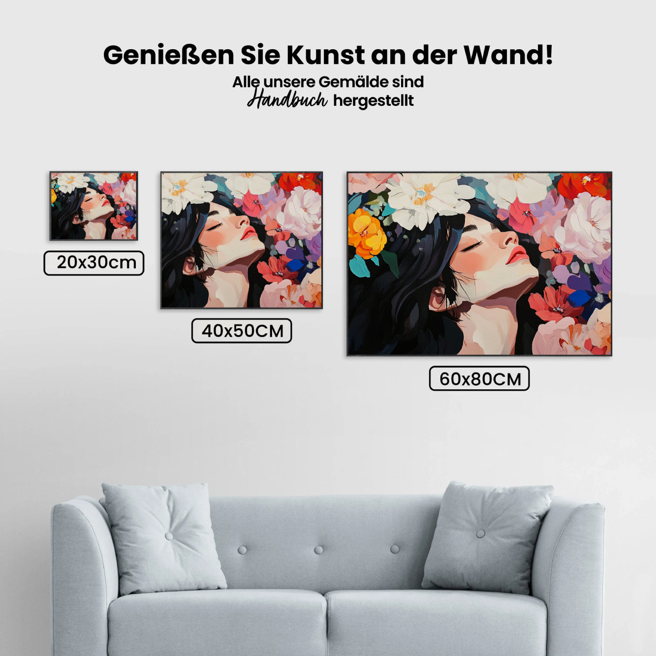 Malen nach Zahlen - Blumen Traumlandschaft